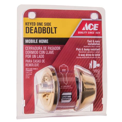 ace mobile home polished brass single cylinder deadbolt ace hardware