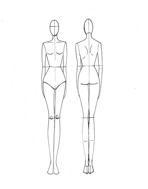 blank fashion design models fashion illustration template fashion