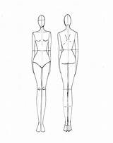 Fashion Template Drawing Sketch Illustration Templates Model Board Clothing Mode Sketches Front Female Choose sketch template