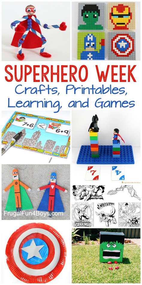 superhero week crafts activities  learning activities frugal