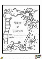 Vacances Cahier Couverture Maternelle Coloriages Exemple Partager sketch template