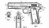 Colt M1911 1911 Drawing John Browning Pistol Anniversary 100th Paintingvalley Drawings sketch template