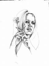 Brigitte Bardot Ink Coloring sketch template