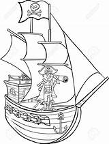 Bateau Capitaine Pirata Nave Jolly Piratenschip Depositphotos Animati Cartoni Illustrazione Piraten Designlooter Fumetto Kleurplaatje Schip Izakowski Imprimé Capitano sketch template