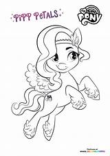 Coloring Pipp Petals Starscout Jumping Posing Izzy sketch template