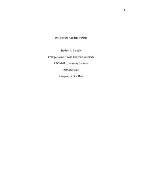 template   academic path  reflection academic path student