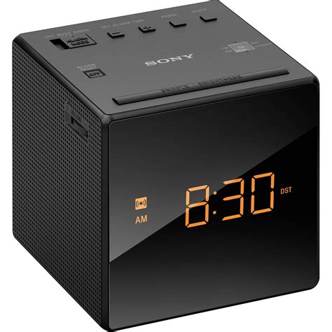 sony radio alarm clock black icfcblack bh photo video