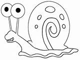 Caracoles Gary Snail Lumaca Spongebob Caracol Colorir Imprimir Colorluna sketch template