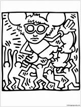 Andy Mouse Haring Keith Pages Coloring sketch template