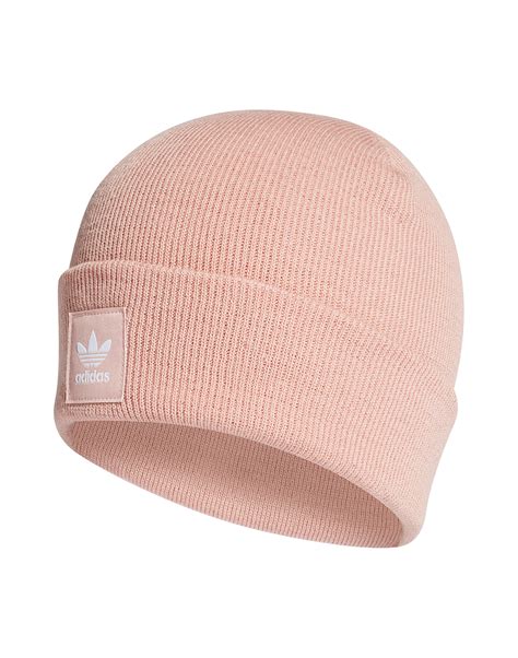 adidas originals trefoil knit woolly hat pink life style sports