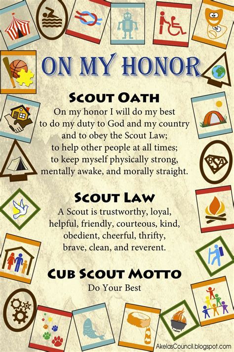 oath  law cub scouts tiger cub scout activities bear scouts
