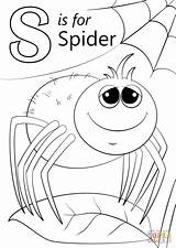Letter Coloring Spider Pages Preschool Printable Color Kids Kindergarten Alphabet Supercoloring Words English Spring Letters Colors Getdrawings Getcolorings Colorings Abc sketch template
