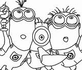 Minions Pages Despicable Cute Coloring Coloringpagesonly sketch template