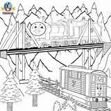 Train Tram Toby Crossing Bill sketch template