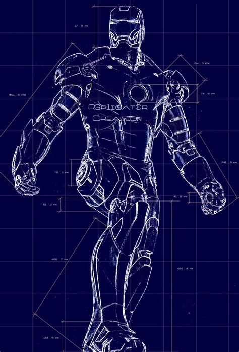 ironman suit blueprint  rpicatr  deviantart