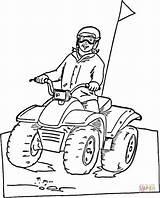 Atv Coloring Pages Wheeler Snowmobile Printable Ski Doo Four Color Three Riding Boys Popular sketch template