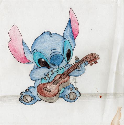 stitch  guitar  cartoonlayssa  deviantart