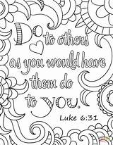 Coloring Others Would Them Pages Am Bible Verse Printable Trust Luke 31 Afraid Colorings Drawing Through sketch template