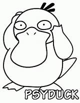 Pokemon Coloring Psyduck Pages Template sketch template