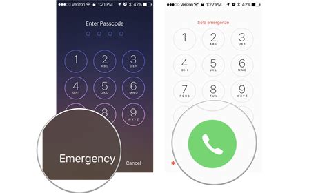 emergency call   locked iphone imore