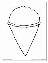 Cone Snow Drawing Template Coloring Pages Raspas Paintingvalley sketch template