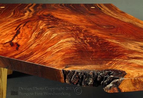 custom  rustic claro walnut slab coffee table