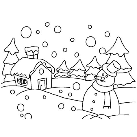 leuk voor kids een sneeuwpop  een besneeuwd winterlandschap