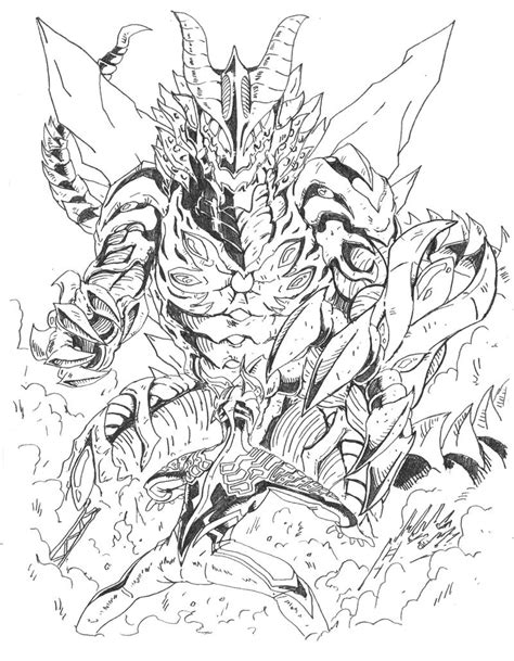 ultraman cosmos coloring pages sketch coloring page