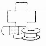 Coloring Aid First Kit Bandaid Band Drawing Craft Jesus Heals Clip Clipart Pages Popular Use Library Paintingvalley sketch template