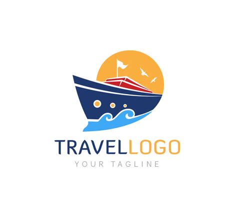 travel agency logo business card template  design love