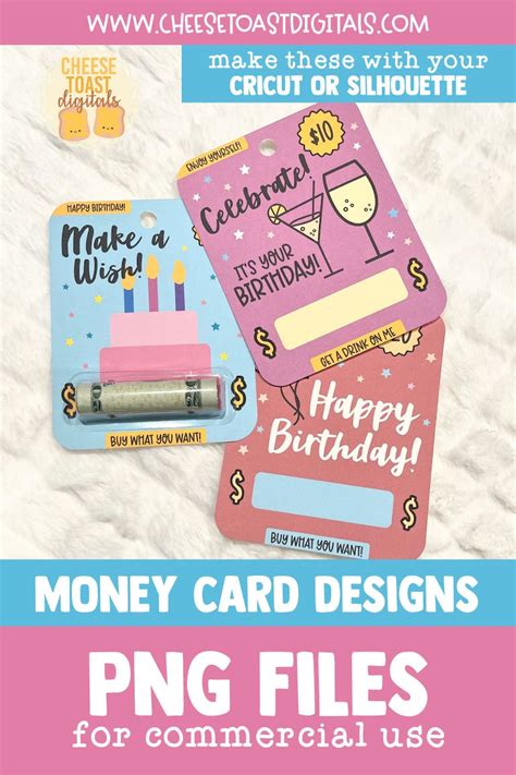 printable birthday card money card happy birthday design etsy canada