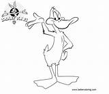Coloring Pages Daffy Looney Duck Tunes Kids Printable Color sketch template