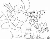 Totoro Coloring Pages Coloriage Choose Board Ghibli Popular sketch template