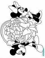 Easter Coloring Minnie Disney Pages Mickey Basket Disneyclips Printable sketch template