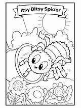 Spider Bitsy Itsy Rhymes Crayola Coloriage sketch template