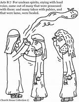 Acts Jesus Unclean Heals Philip Puzzle Samaria sketch template