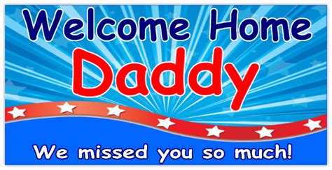 welcome home daddy military banner templates design