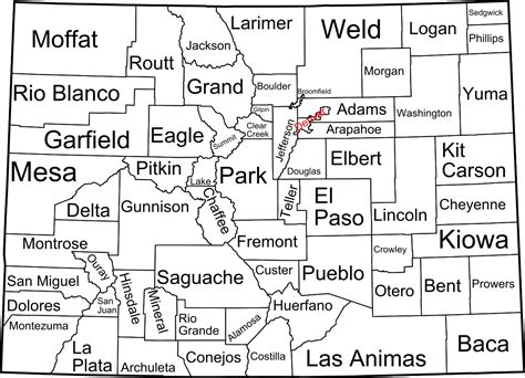 Colorado Map With Counties Zip Code Map