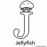 Coloring Jellyfish Alphabet 5ef1 Pages Printable Clipartmag sketch template