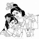 Krishna Coloring Flutes Radhe Xcolorings 1200px sketch template