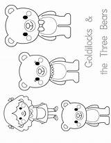 Goldilocks Bears Ricitos Osos Tres Ours Enchantment Puppet Boucle Risitos Colouring Mediano Oso Cuentos Titeres Getcolorings Hora Fabulas Homeschool Bmg sketch template