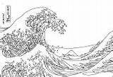 Hokusai Wave Coloring Pages Enchantedlearning Color Artists sketch template