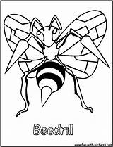 Beedrill Pokemon Coloring Pages Colouring Gible sketch template