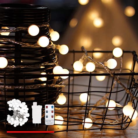 led string lights  wireless remote control warm white ft  decorative lights