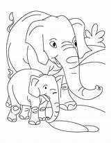 Elephant Coloring Baby Pages Their Animals Babies Mother Drawing Clipart Kids Color Getdrawings Clip Draw sketch template