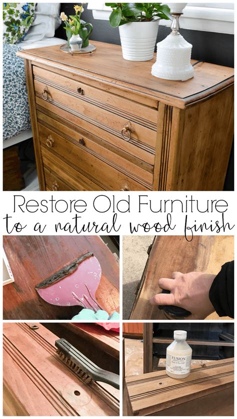 restore antique  vintage furniture  natural wood