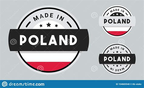 poland collection  badges stock vector illustration  business icon