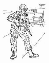 Coloring Pages Soldier Kids Print Color sketch template