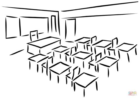 classroom coloring page  printable coloring pages