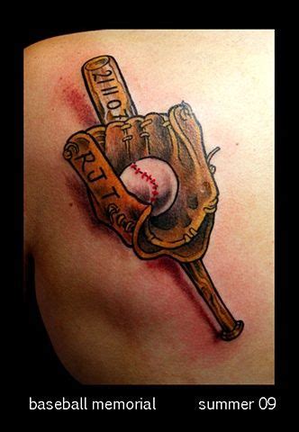 tatuajes de beisbol guantes de beisbol tatuajes creativos